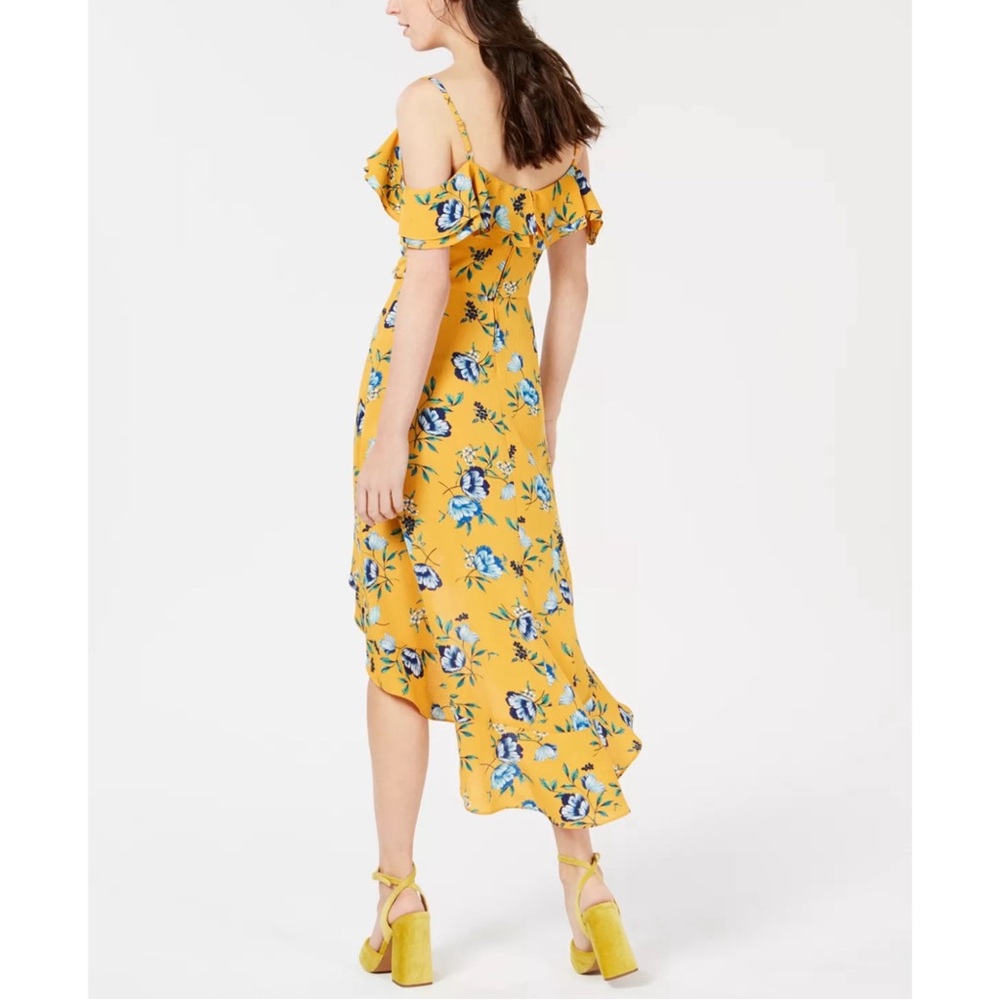 Marigold Printed Ruffle High-Low Dress - Picture 3 of 8